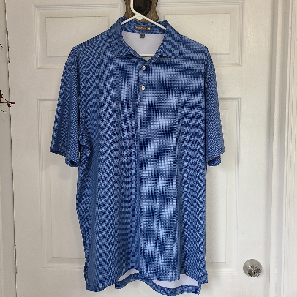 Peter Millar Men's Classic Summer Comfort Polo Shirt, Size: Medium Color: Blue